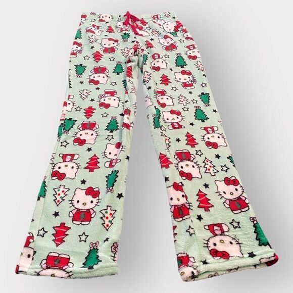 Hello Kitty “Christmas Trees” Fuzzy Soft Touch Pajama Pants Womens size X-Large - Picture 3 of 12